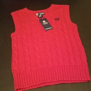 Chaps Boys Red Sweater Vest (A12)